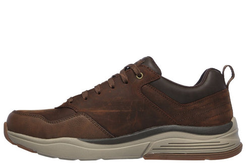 Pantofi sport, barbati, SKECHERS WATERPROOF Bengo Hombre, 210021-CDB maro, piele naturala